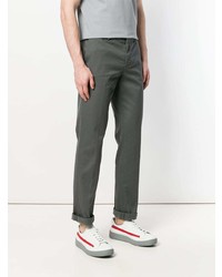 Pantalon chino gris foncé Prada