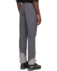 Pantalon chino gris foncé Incotex Red x FACETASM