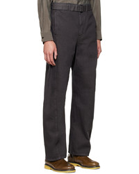 Pantalon chino gris foncé Lemaire