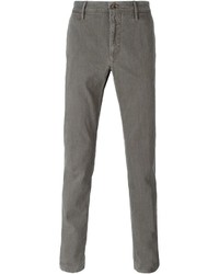 Pantalon chino gris foncé Incotex