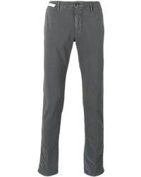 Pantalon chino gris foncé Incotex