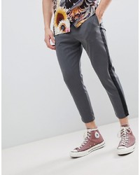 Pantalon chino gris foncé Pull&Bear