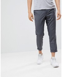 Pantalon chino gris foncé Pull&Bear