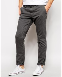 Pantalon chino gris foncé Solid