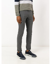 Pantalon chino gris foncé Incotex