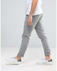 Pantalon chino gris Selected