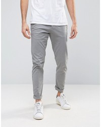 Pantalon chino gris Selected