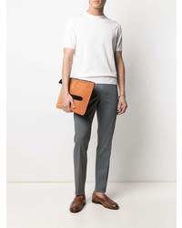 Pantalon chino gris Canali