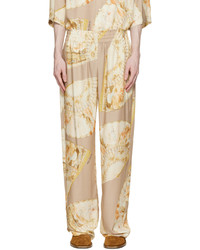 Pantalon chino imprimé beige Acne Studios