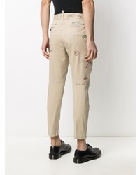 Pantalon chino imprimé beige DSQUARED2