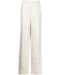 Pantalon chino imprimé beige Giorgio Armani