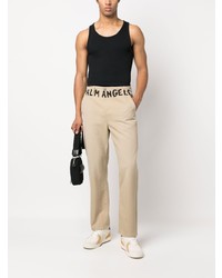 Pantalon chino imprimé beige Palm Angels