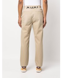 Pantalon chino imprimé beige Palm Angels