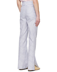 Pantalon chino imprimé bleu clair young n sang