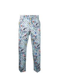 Pantalon chino imprimé bleu clair Loveless