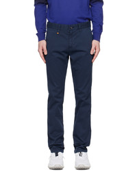 Pantalon chino imprimé bleu marine BOSS