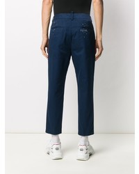 Pantalon chino imprimé bleu marine DSQUARED2