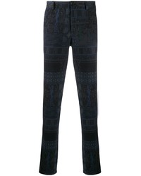 Pantalon chino imprimé bleu marine Etro