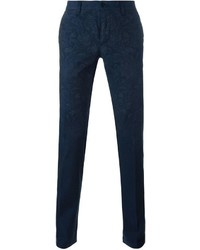 Pantalon chino imprimé bleu marine Etro