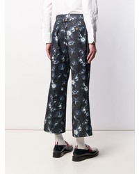 Pantalon chino imprimé bleu marine Thom Browne