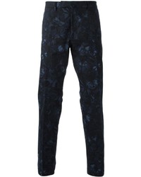 Pantalon chino imprimé bleu marine Valentino