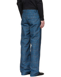 Pantalon chino imprimé bleu Bianca Saunders