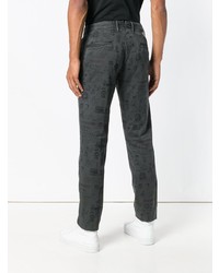 Pantalon chino imprimé gris foncé Incotex