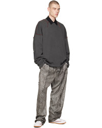 Pantalon chino imprimé gris Diesel