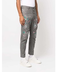 Pantalon chino imprimé gris DSQUARED2