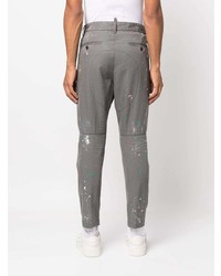 Pantalon chino imprimé gris DSQUARED2