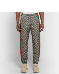 Pantalon chino imprimé gris Gucci
