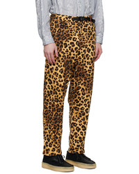 Pantalon chino imprimé léopard marron AïE