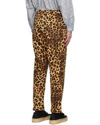 Pantalon chino imprimé léopard marron AïE