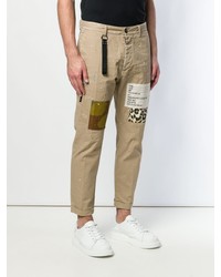 Pantalon chino imprimé marron clair DSQUARED2
