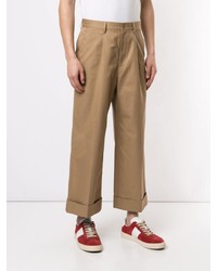 Pantalon chino imprimé marron clair JohnUNDERCOVE