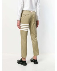 Pantalon chino imprimé marron clair Thom Browne