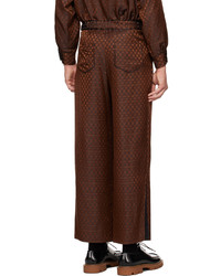 Pantalon chino imprimé marron foncé Rito Structure