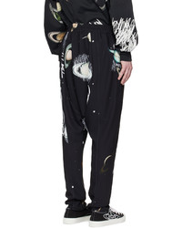 Pantalon chino imprimé noir Vivienne Westwood