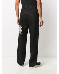 Pantalon chino imprimé noir Palm Angels