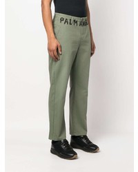 Pantalon chino imprimé olive Palm Angels