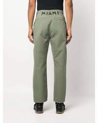 Pantalon chino imprimé olive Palm Angels