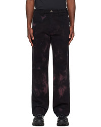 Pantalon chino imprimé tie-dye noir AFFXWRKS