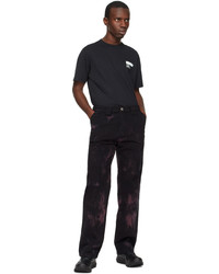 Pantalon chino imprimé tie-dye noir AFFXWRKS