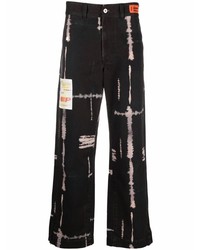 Pantalon chino imprimé tie-dye noir Heron Preston
