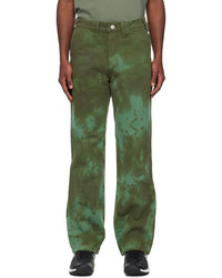 Pantalon chino imprimé tie-dye olive AFFXWRKS