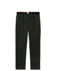 Pantalon chino imprimé vert foncé Sacai