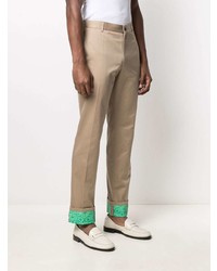 Pantalon chino marron clair Versace