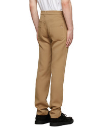 Pantalon chino marron clair Courrèges