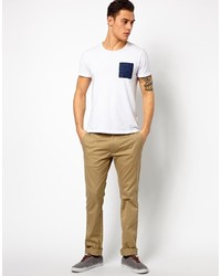 Pantalon chino marron clair Diesel