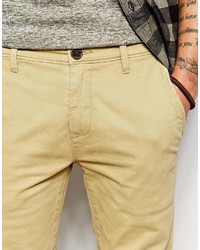 Pantalon chino marron clair Solid